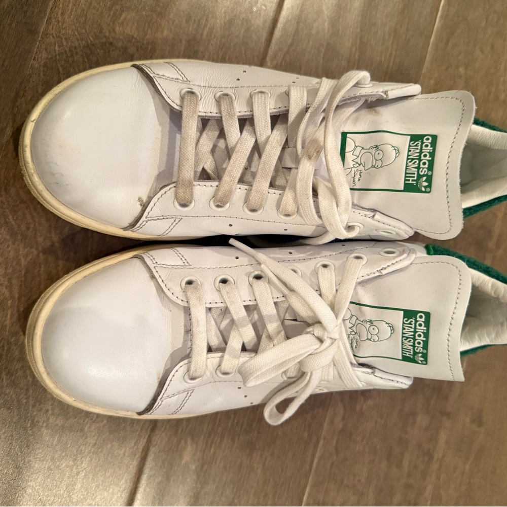 Adidas White and Green Sneakers